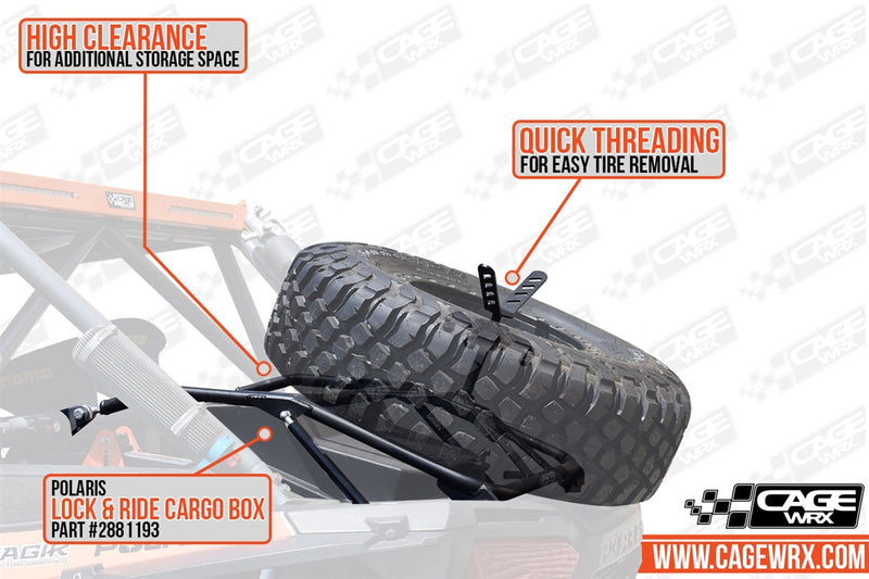 Load image into Gallery viewer, Polaris RZR XP / Turbo S Spare Tire Carrier | HIGH (2014-2023)
