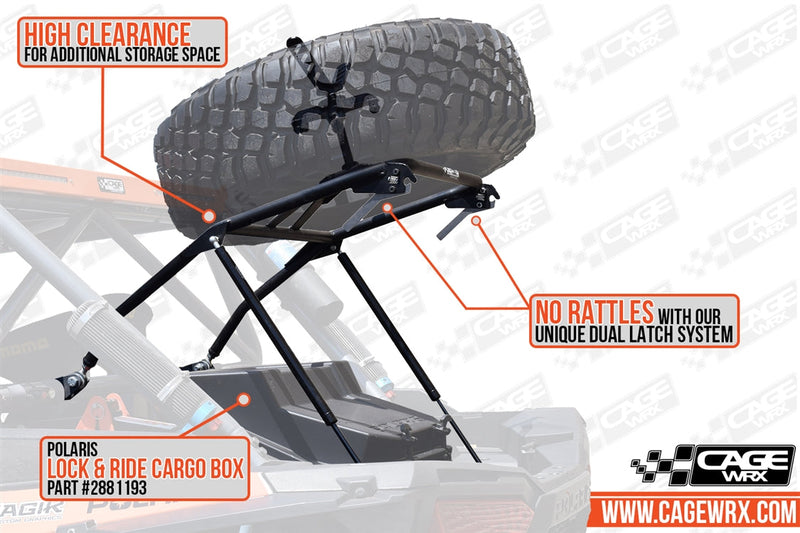 Load image into Gallery viewer, Polaris RZR XP / Turbo S Spare Tire Carrier | HIGH (2014-2023)
