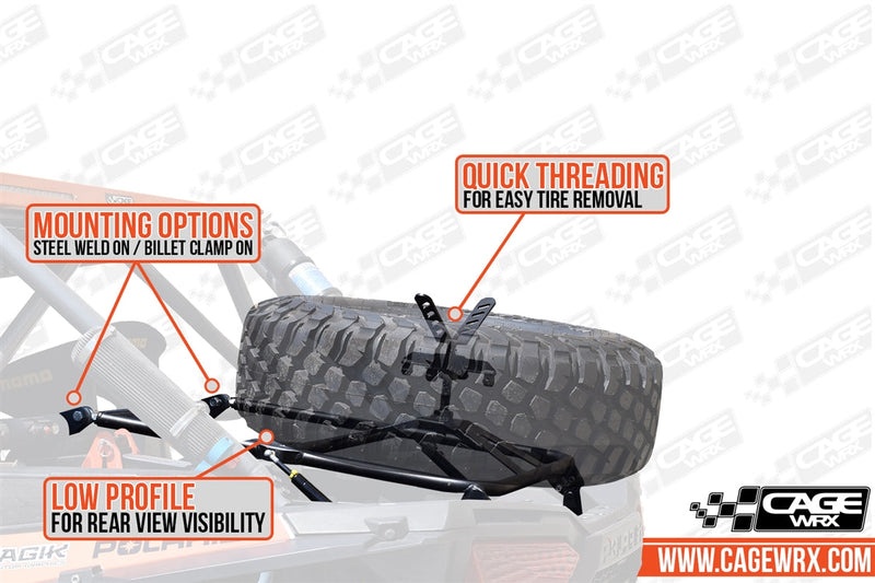 Load image into Gallery viewer, Polaris RZR XP / Turbo S Spare Tire Carrier | STANDARD (2014-2023)
