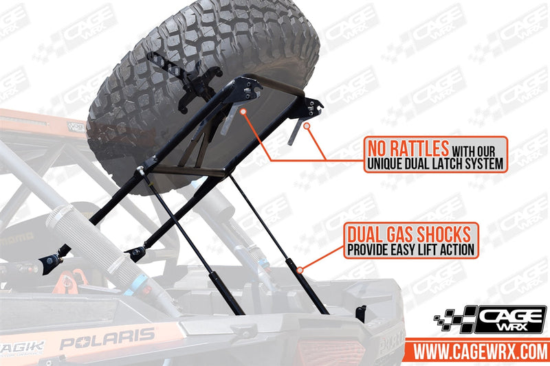 Load image into Gallery viewer, Polaris RZR XP / Turbo S Spare Tire Carrier | STANDARD (2014-2023)
