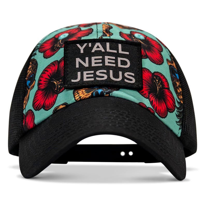 Load image into Gallery viewer, Y'all Need Jesus Patch Tactical Ripstop Mesh Snapback Hat
