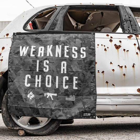 Weakness Is A Choice 3'x3' Camo Flag