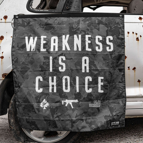 Weakness Is A Choice 3'x3' Camo Flag