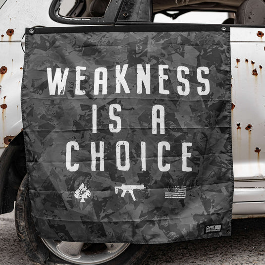 Weakness Is A Choice 3'x3' Camo Flag