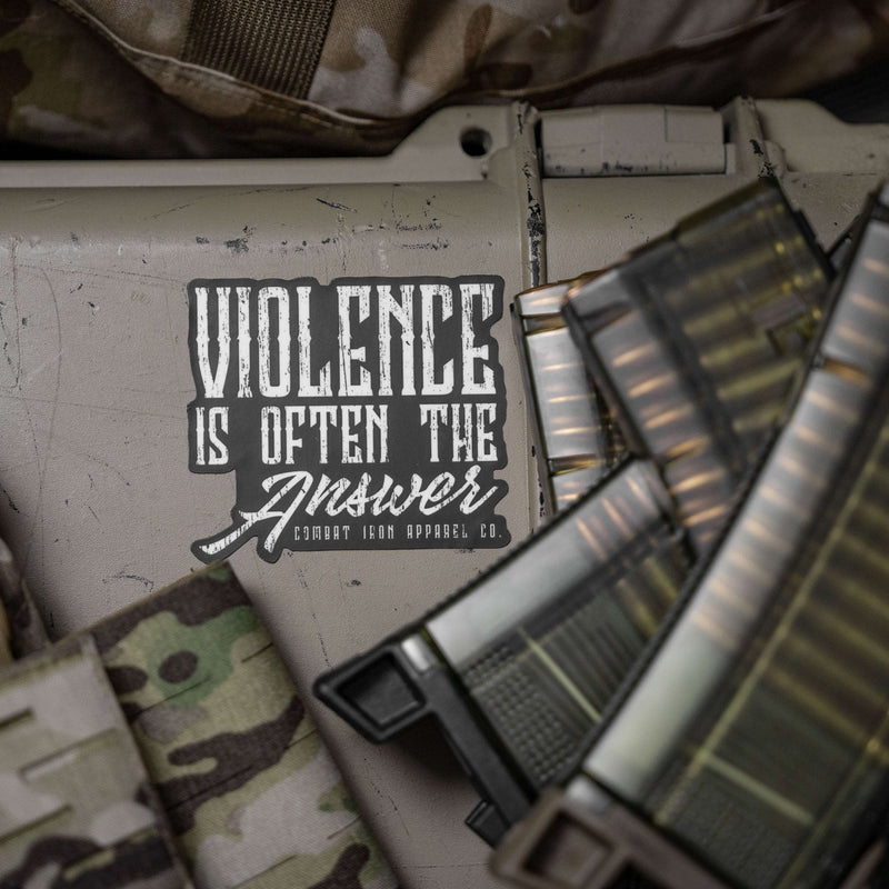 Load image into Gallery viewer, Violence Is Often The Answer Decal Sticker
