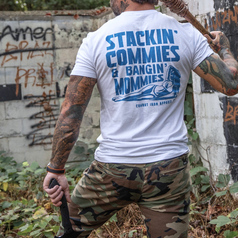 Load image into Gallery viewer, Stackin' Commies &amp; Bangin' Mommies Men's T-Shirt

