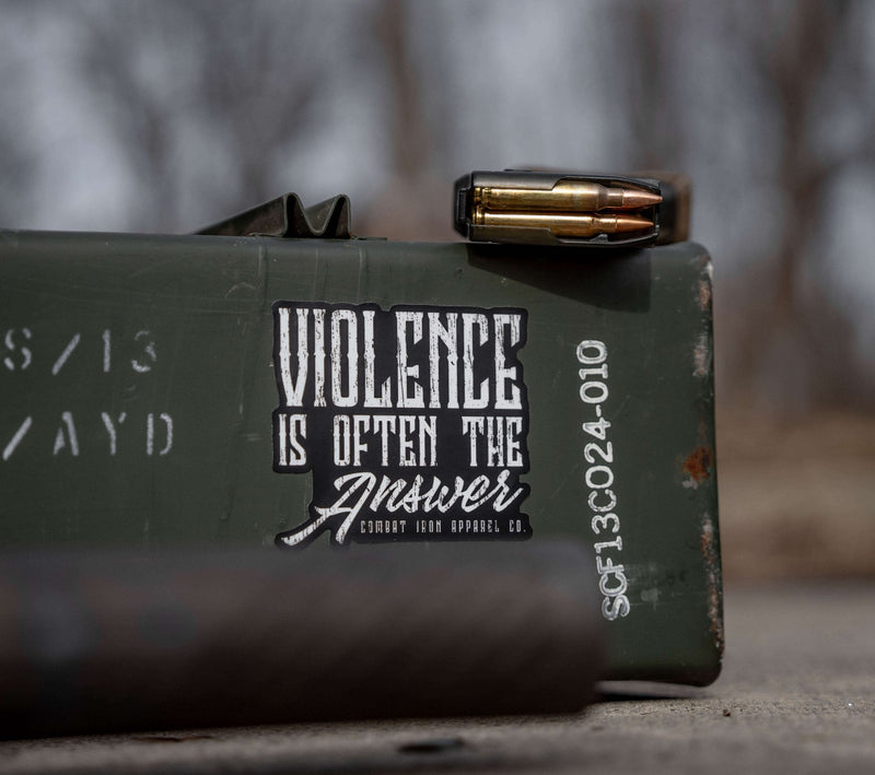 Load image into Gallery viewer, Violence Is Often The Answer Decal Sticker
