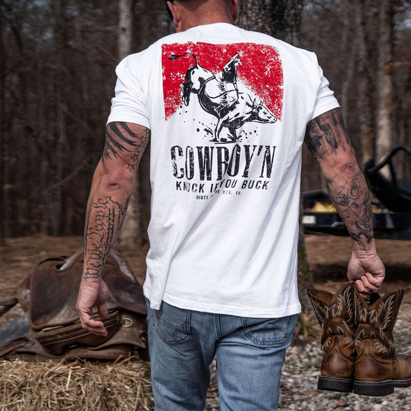 Load image into Gallery viewer, Cowboy&#39;n | Knuck If You Buck Men&#39;s T-Shirt
