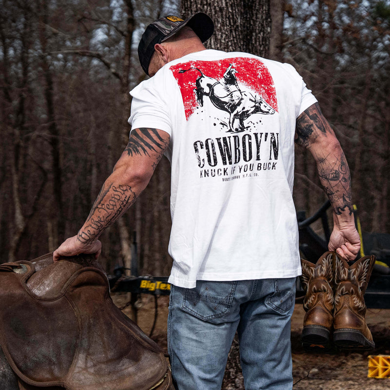 Load image into Gallery viewer, Cowboy&#39;n | Knuck If You Buck Men&#39;s T-Shirt
