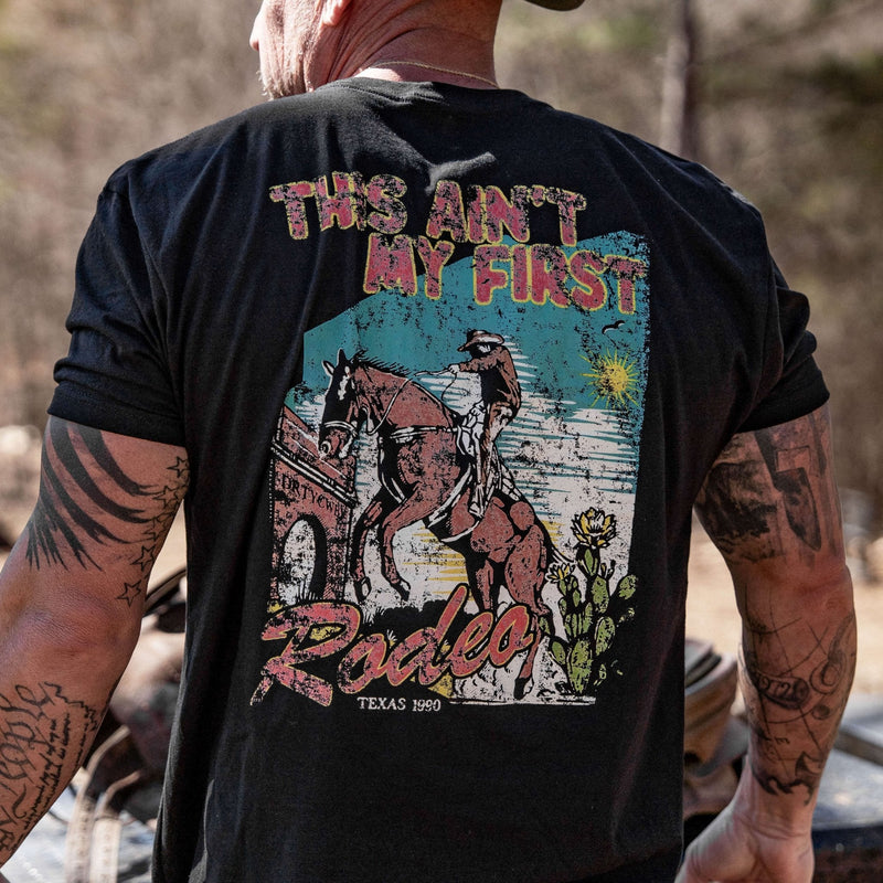 Load image into Gallery viewer, This Ain&#39;t My First Rodeo Vintaged Men&#39;s T-Shirt
