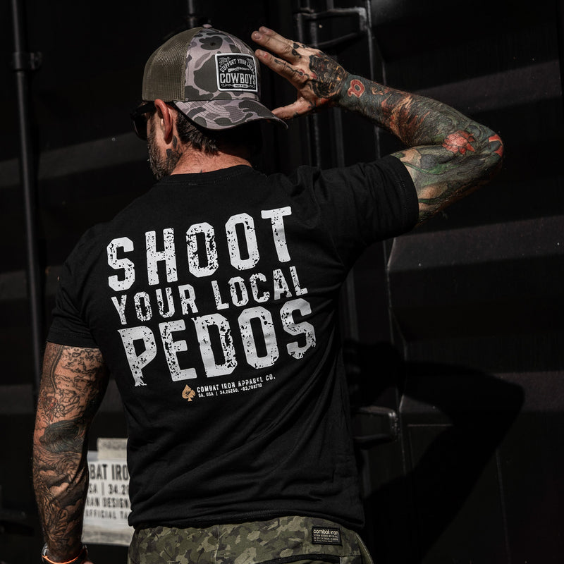 Load image into Gallery viewer, Shoot Your Local Pedos Men&#39;s T-Shirt
