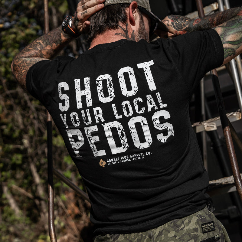 Load image into Gallery viewer, Shoot Your Local Pedos Men&#39;s T-Shirt
