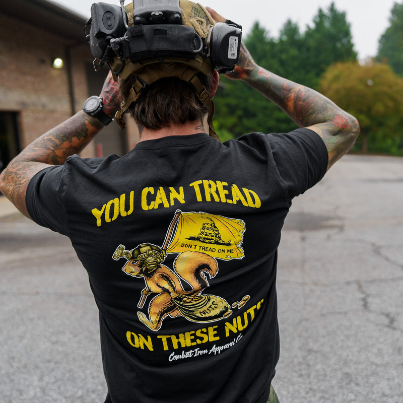 Load image into Gallery viewer, Tread On These Nuts Patriotic Men&#39;s T-Shirt
