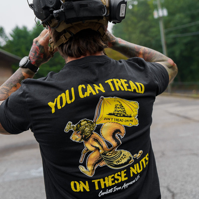Load image into Gallery viewer, Tread On These Nuts Patriotic Men&#39;s T-Shirt
