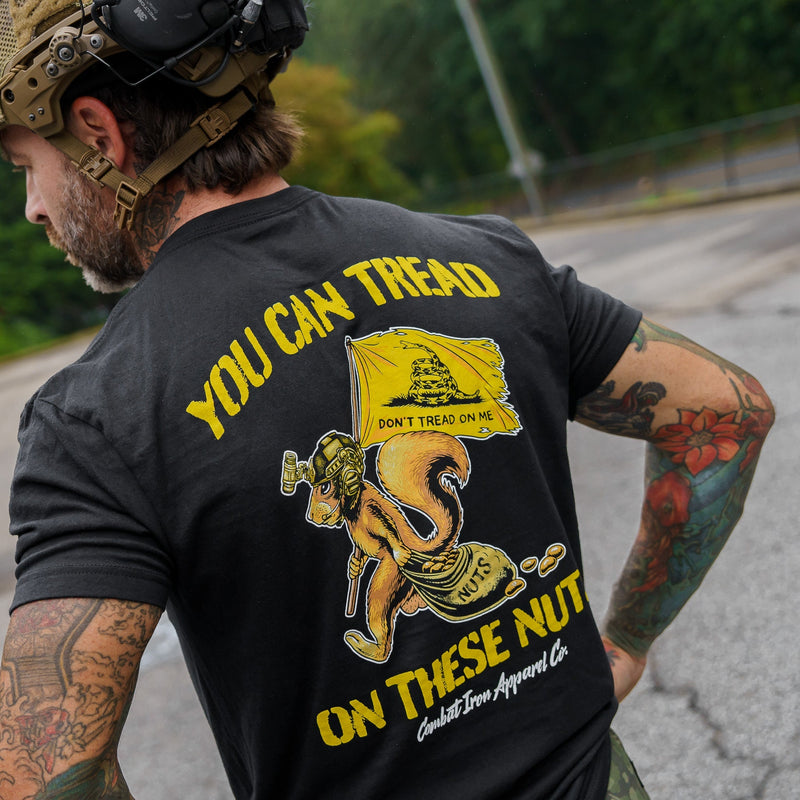 Load image into Gallery viewer, Tread On These Nuts Patriotic Men&#39;s T-Shirt
