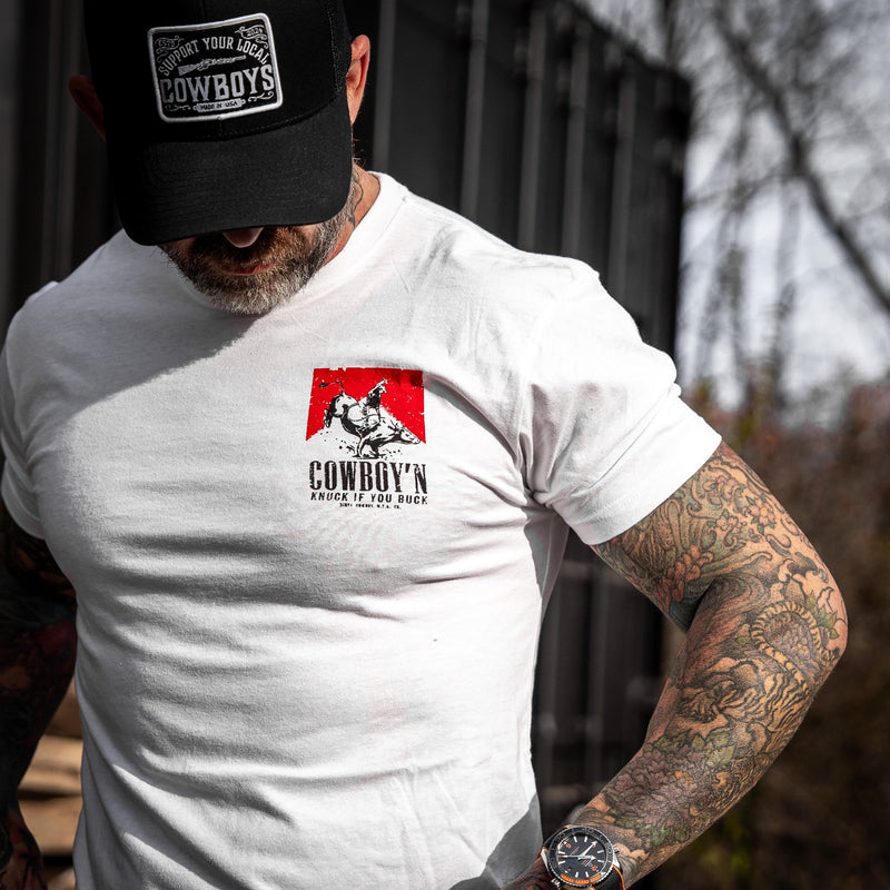 Load image into Gallery viewer, Cowboy&#39;n | Knuck If You Buck Men&#39;s T-Shirt
