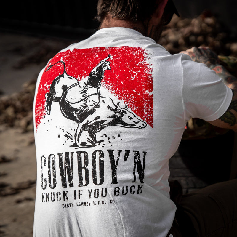 Load image into Gallery viewer, Cowboy&#39;n | Knuck If You Buck Men&#39;s T-Shirt
