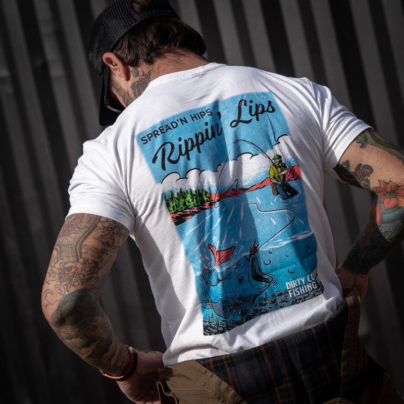 Load image into Gallery viewer, Spread&#39;n Hips, Rippin&#39; Lips Fishing Club Men&#39;s T-Shirt
