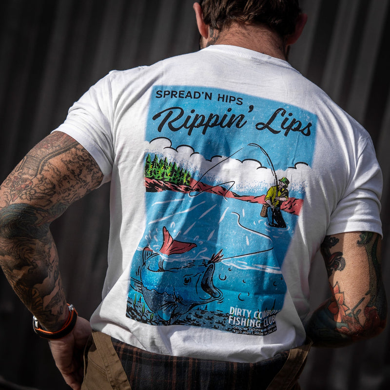 Load image into Gallery viewer, Spread&#39;n Hips, Rippin&#39; Lips Fishing Club Men&#39;s T-Shirt
