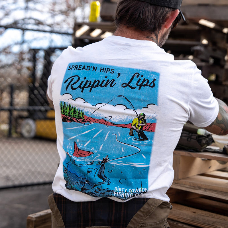 Load image into Gallery viewer, Spread&#39;n Hips, Rippin&#39; Lips Fishing Club Men&#39;s T-Shirt
