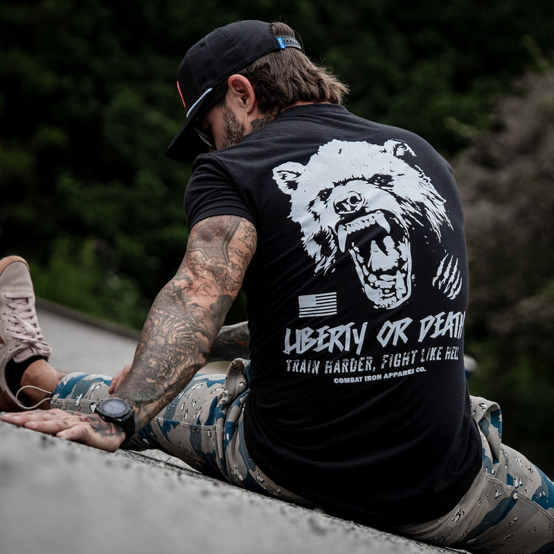 Load image into Gallery viewer, Liberty Or Death Fight Like Hell Men&#39;s T-Shirt
