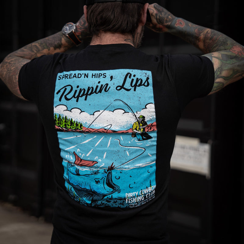 Load image into Gallery viewer, Spread&#39;n Hips, Rippin&#39; Lips Fishing Club Men&#39;s T-Shirt
