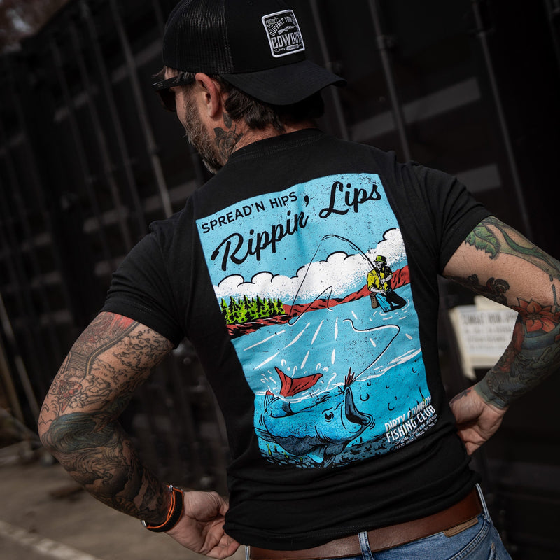 Load image into Gallery viewer, Spread&#39;n Hips, Rippin&#39; Lips Fishing Club Men&#39;s T-Shirt
