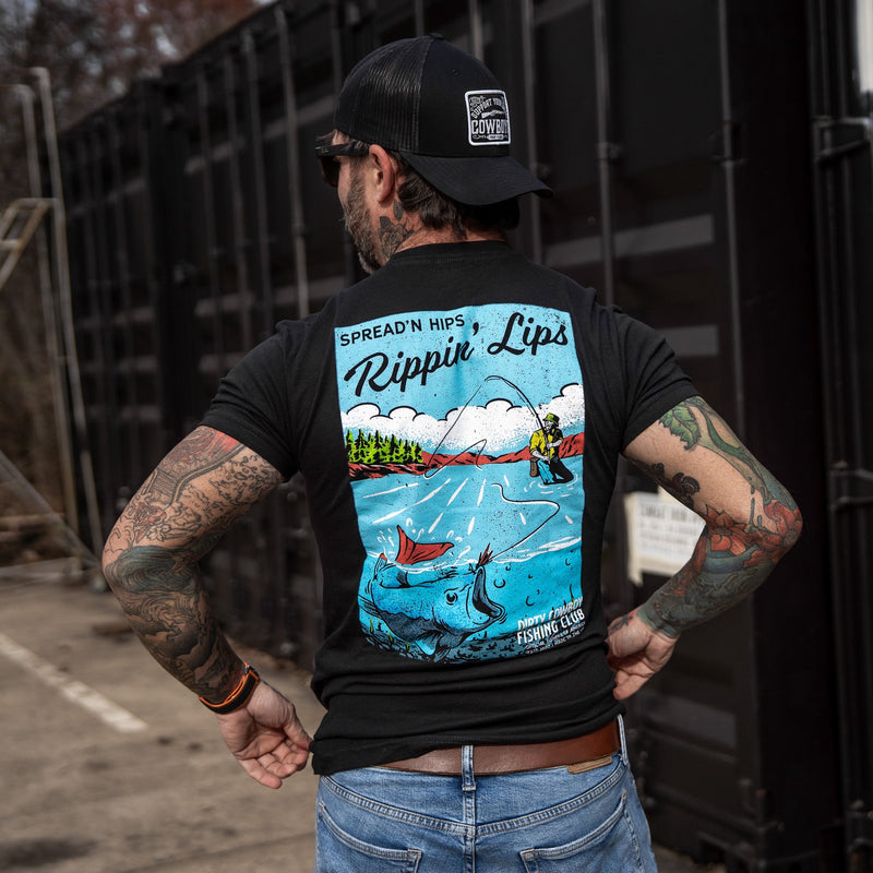 Load image into Gallery viewer, Spread&#39;n Hips, Rippin&#39; Lips Fishing Club Men&#39;s T-Shirt
