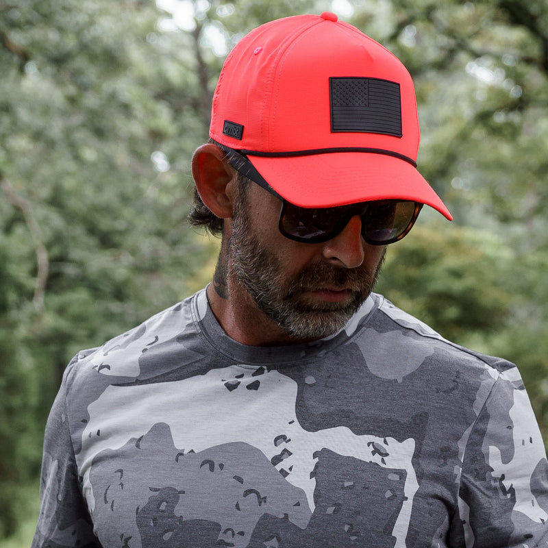 Load image into Gallery viewer, American Flag Patch Weekender Performance Snapback Hat
