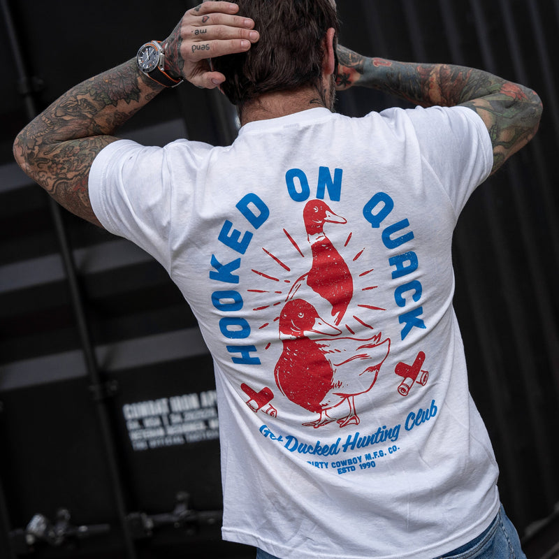 Load image into Gallery viewer, Hooked On Quack Hunter &#39; Get Ducked&#39; Men&#39;s T-Shirt
