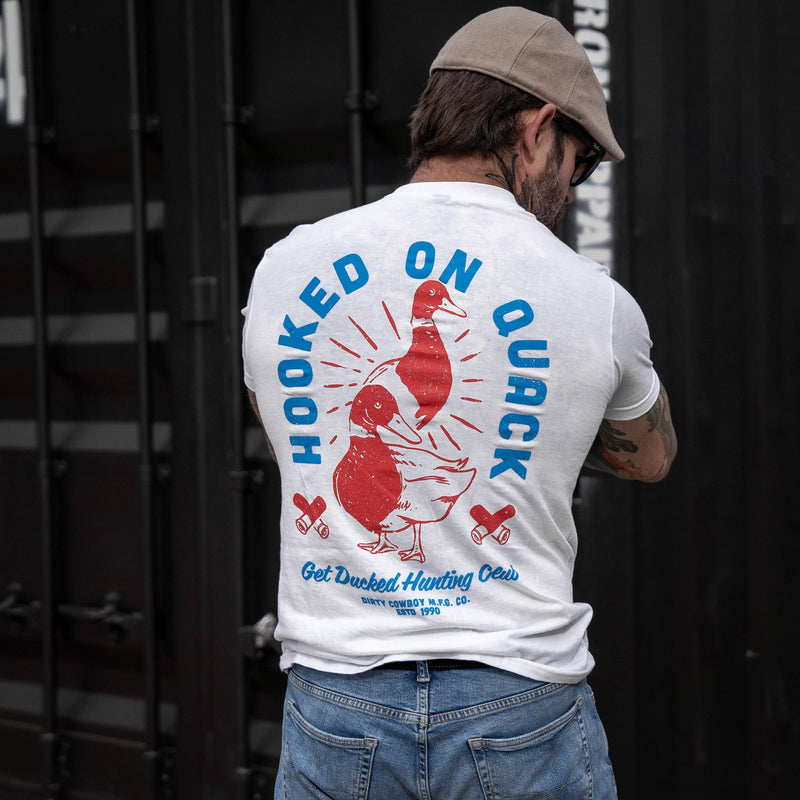Load image into Gallery viewer, Hooked On Quack Hunter &#39; Get Ducked&#39; Men&#39;s T-Shirt
