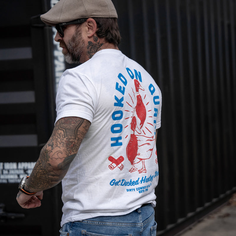 Load image into Gallery viewer, Hooked On Quack Hunter &#39; Get Ducked&#39; Men&#39;s T-Shirt
