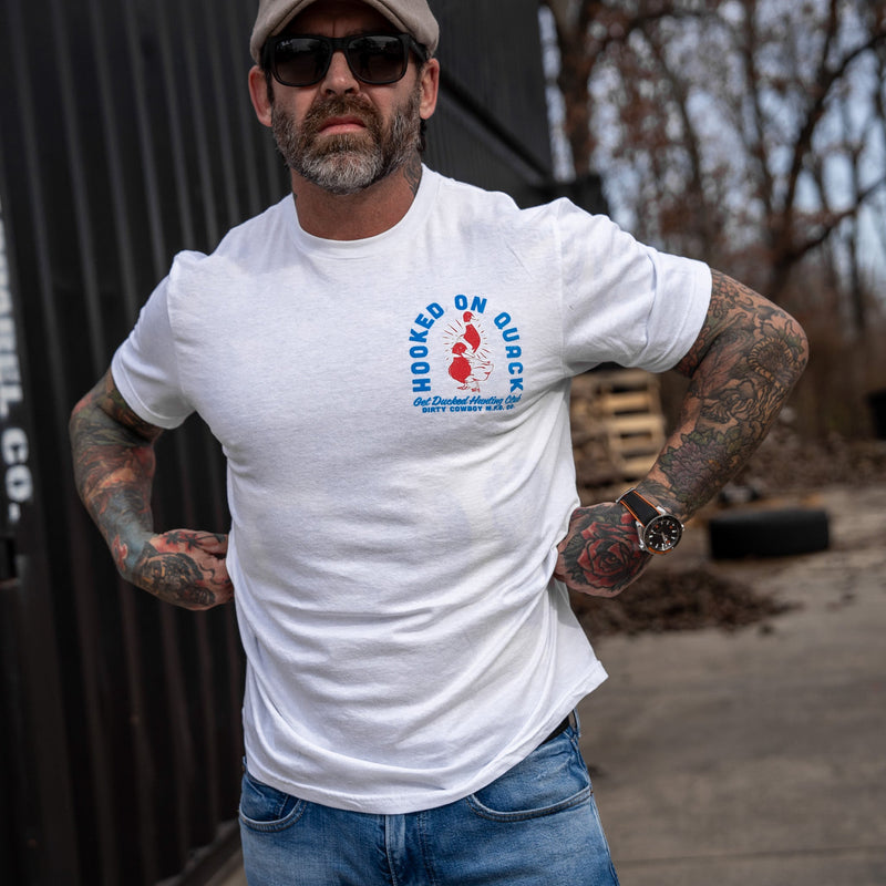 Load image into Gallery viewer, Hooked On Quack Hunter &#39; Get Ducked&#39; Men&#39;s T-Shirt
