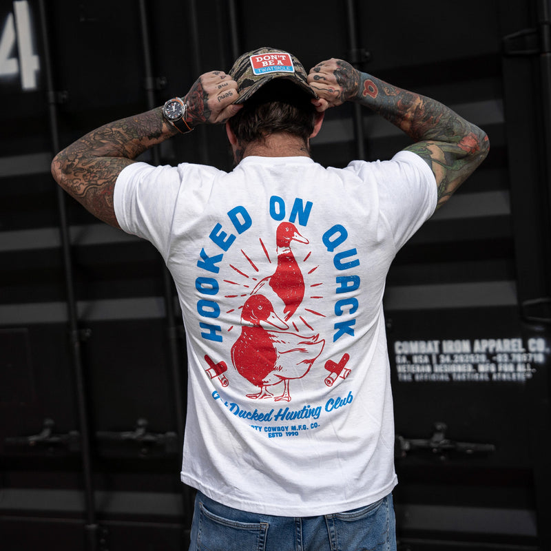 Load image into Gallery viewer, Hooked On Quack Hunter &#39; Get Ducked&#39; Men&#39;s T-Shirt
