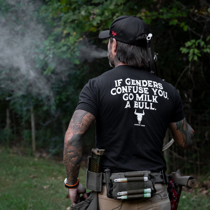 Load image into Gallery viewer, If Genders Confuse You, Go Milk a Bull Men&#39;s T-Shirt
