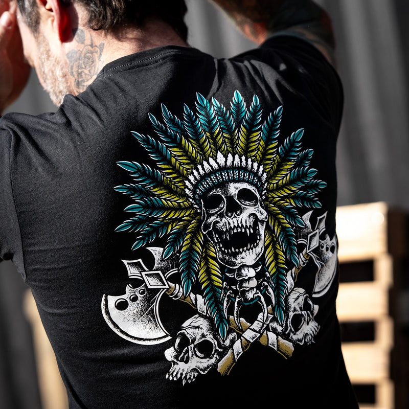 Load image into Gallery viewer, Warrior Spirit Indian Head Men&#39;s T-Shirt
