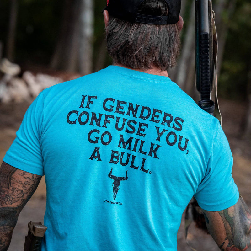 Load image into Gallery viewer, If Genders Confuse You, Go Milk a Bull Men&#39;s T-Shirt
