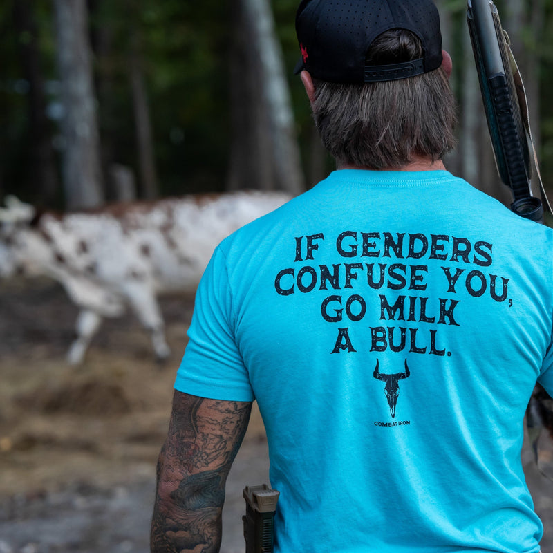 Load image into Gallery viewer, If Genders Confuse You, Go Milk a Bull Men&#39;s T-Shirt
