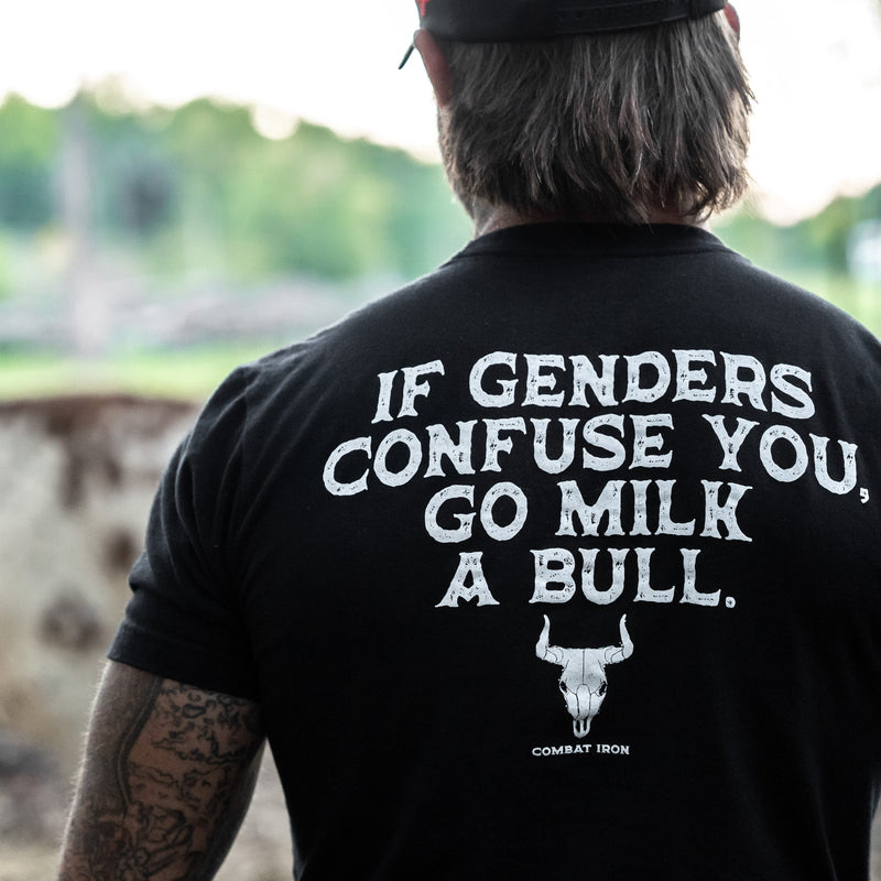 Load image into Gallery viewer, If Genders Confuse You, Go Milk a Bull Men&#39;s T-Shirt
