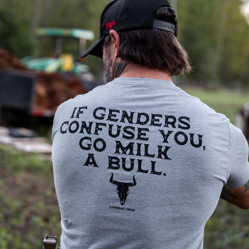 Load image into Gallery viewer, If Genders Confuse You, Go Milk a Bull Men&#39;s T-Shirt
