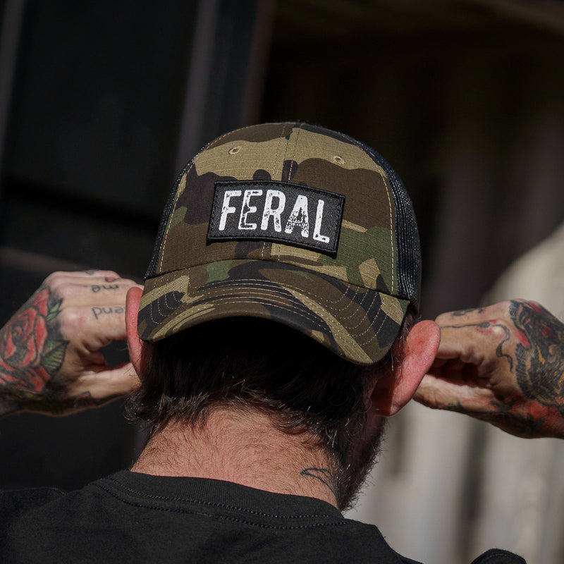 Load image into Gallery viewer, Feral Patch RipStop Mesh Snapback Hat
