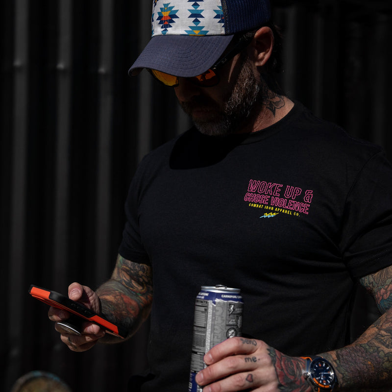 Load image into Gallery viewer, Woke Up &amp; Chose Violence Men&#39;s T-Shirt
