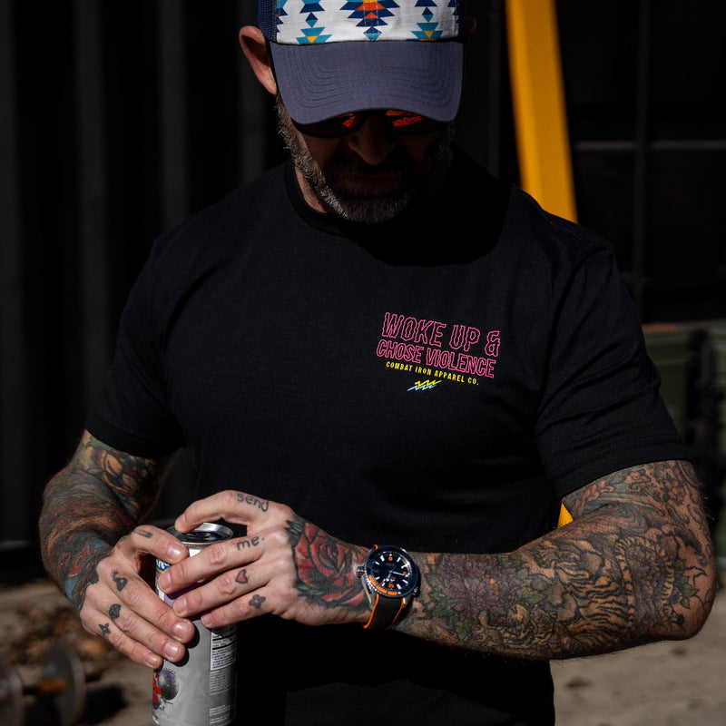 Load image into Gallery viewer, Woke Up &amp; Chose Violence Men&#39;s T-Shirt
