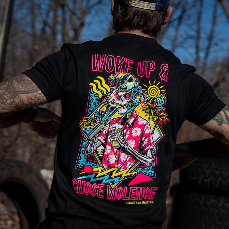 Load image into Gallery viewer, Woke Up &amp; Chose Violence Men&#39;s T-Shirt
