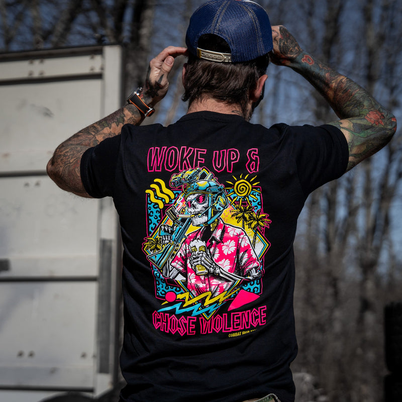 Load image into Gallery viewer, Woke Up &amp; Chose Violence Men&#39;s T-Shirt
