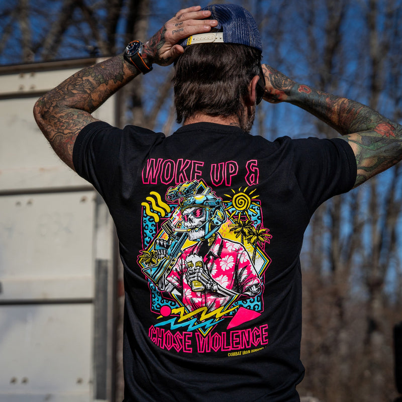 Load image into Gallery viewer, Woke Up &amp; Chose Violence Men&#39;s T-Shirt
