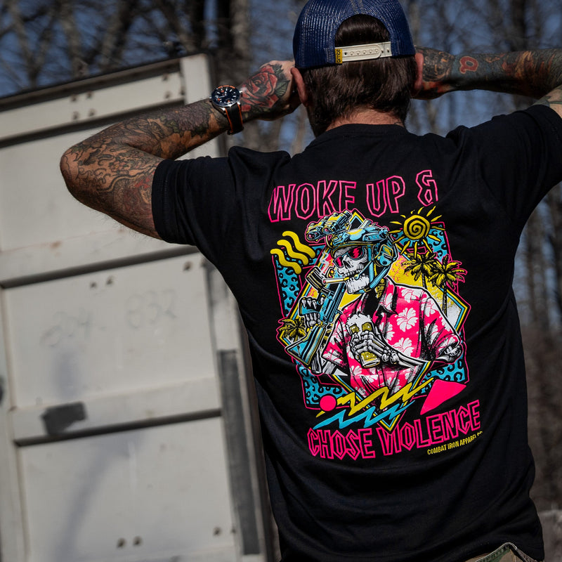 Load image into Gallery viewer, Woke Up &amp; Chose Violence Men&#39;s T-Shirt
