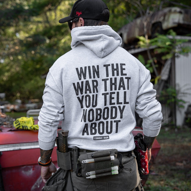 Load image into Gallery viewer, Win The War You Tell Nobody About Fleece Lined Hoodie
