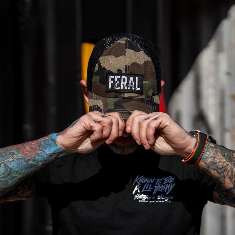 Load image into Gallery viewer, Feral Patch RipStop Mesh Snapback Hat
