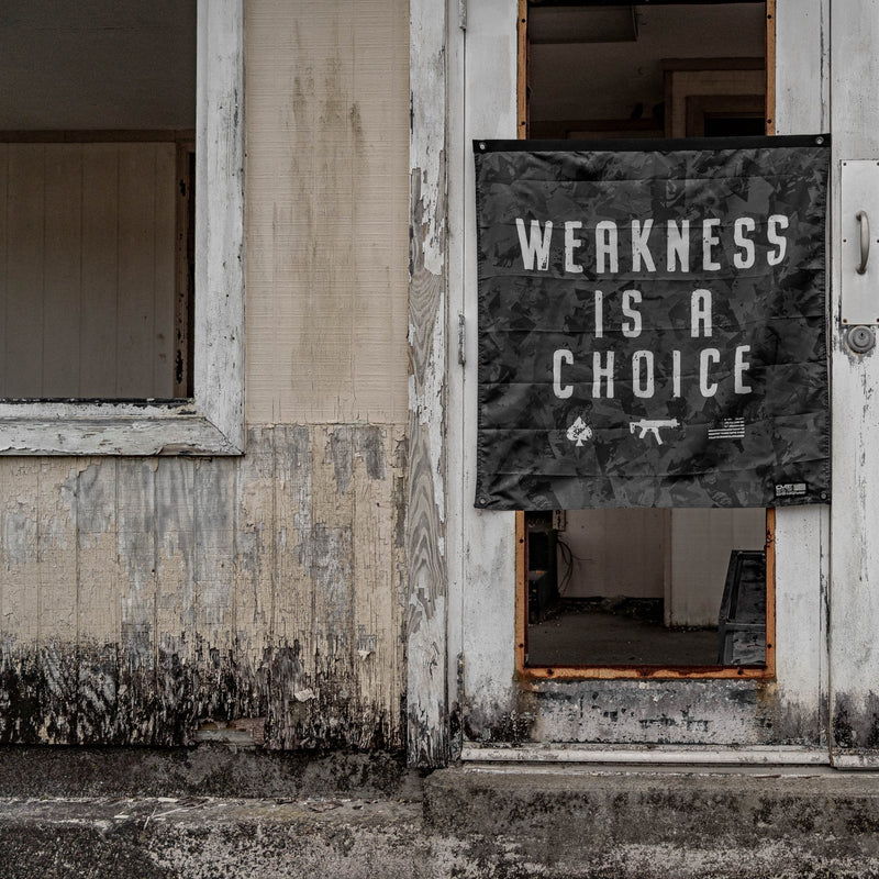 Load image into Gallery viewer, Weakness Is A Choice 3&#39;x3&#39; Camo Flag
